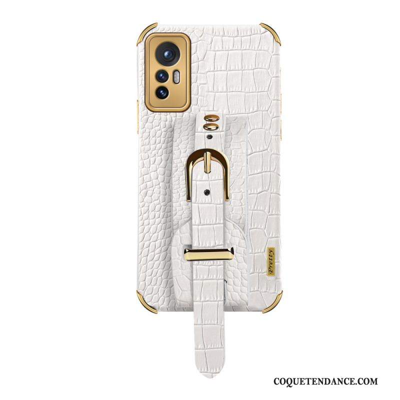 Coque  Xiaomi 12 / 12X Style Crocodile avec Sangle Support