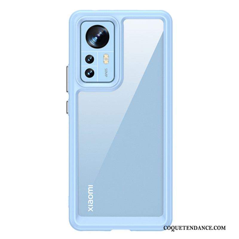 Coque Xiaomi 12 / 12X Transparente avec Contours Colorés