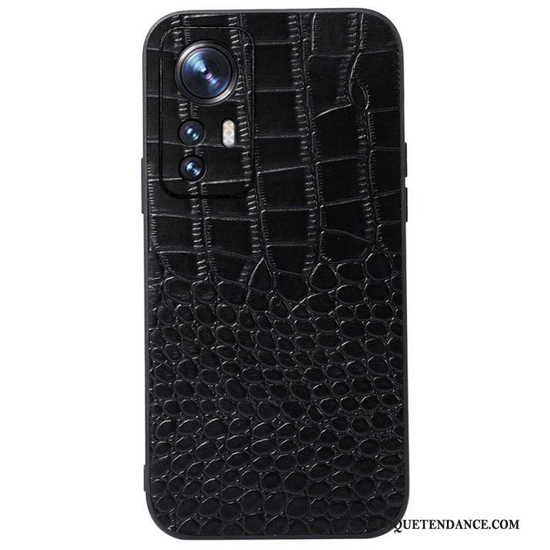 Coque Xiaomi 12 Pro Cuir Effet Peau de Crocodile