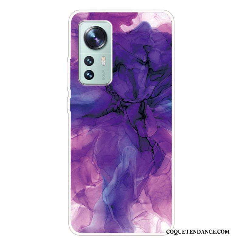 Coque Xiaomi 12 Pro Silicone Marbre Aquarelle