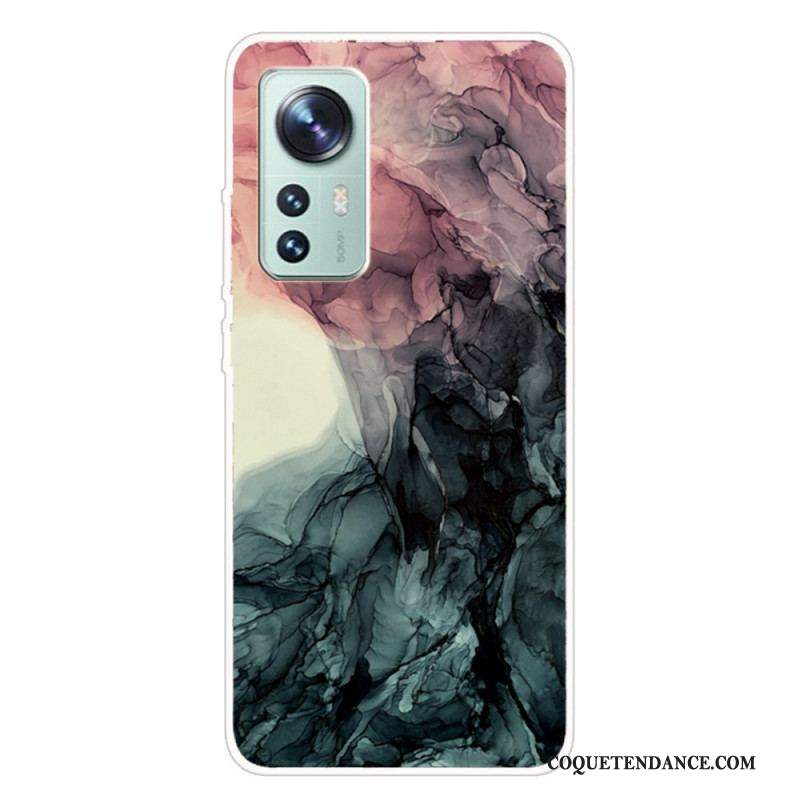 Coque Xiaomi 12 Pro Silicone Marbre Aquarelle