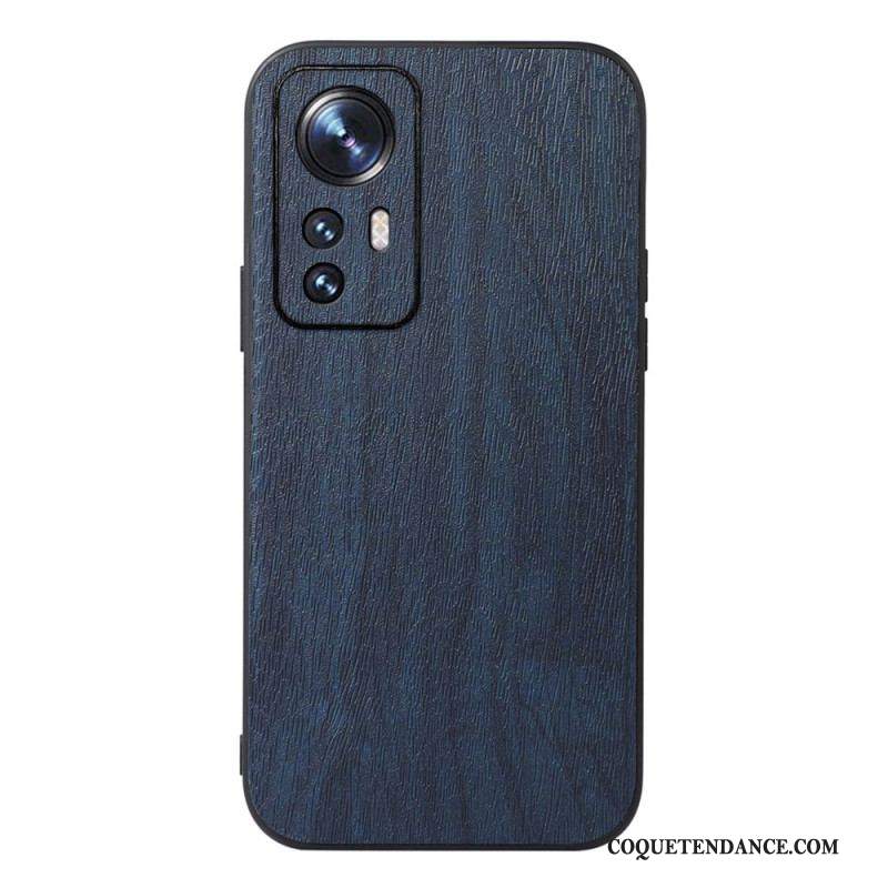 Coque Xiaomi 12 Pro Style Cuir Effet Bois