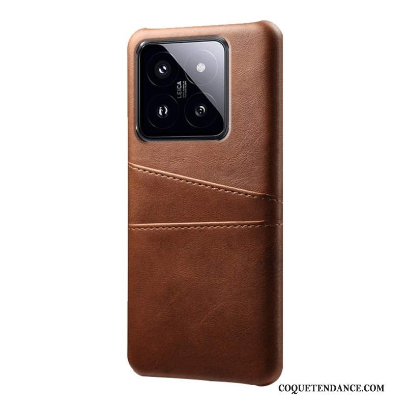 Coque Xiaomi 14 Pro Effet Cuir Porte-Cartes