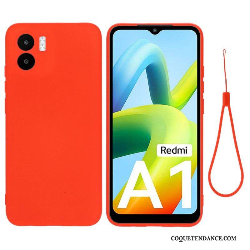 Coque Xiaomi Redmi A1 Silicone Liquide à Lanière