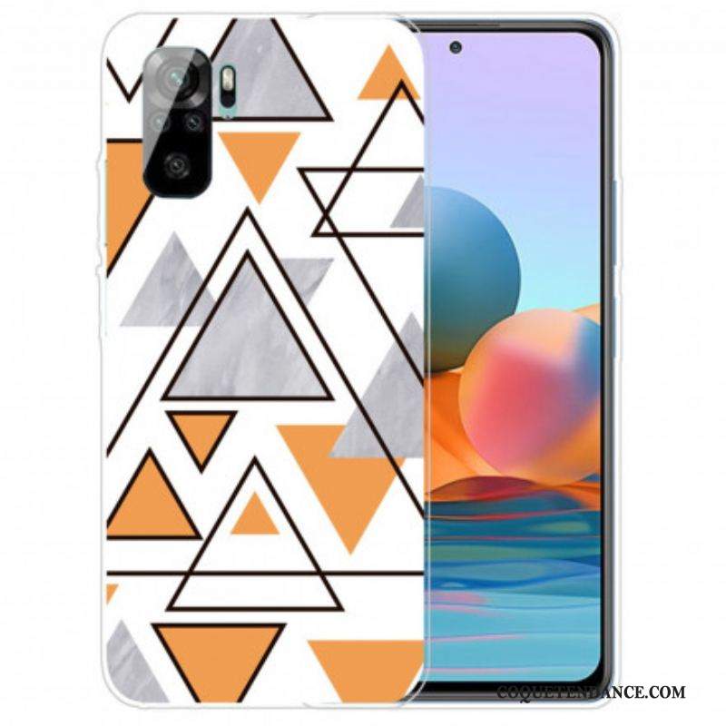 Coque Xiaomi Redmi Note 10/10S/Poco M5s Marbre Triangles