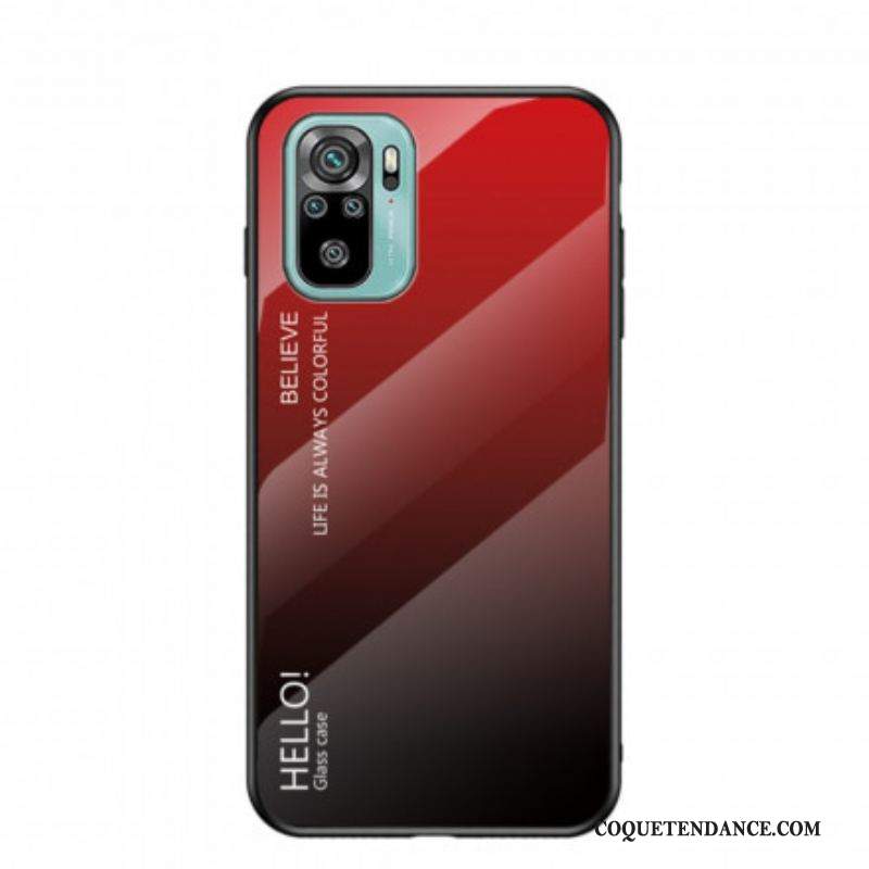 Coque Xiaomi Redmi Note 10/10S/Poco M5s Verre Trempé Hello