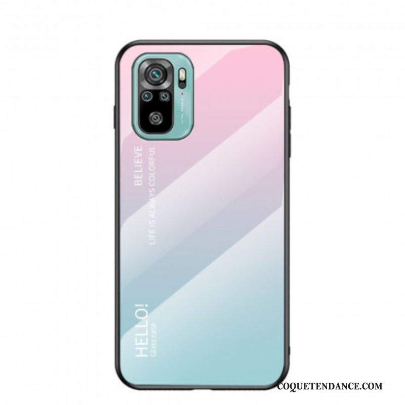 Coque Xiaomi Redmi Note 10/10S/Poco M5s Verre Trempé Hello