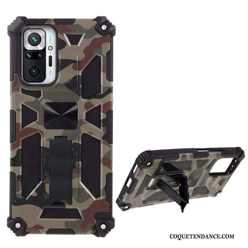 Coque Xiaomi Redmi Note 10 Pro Camouflage Support Amovible