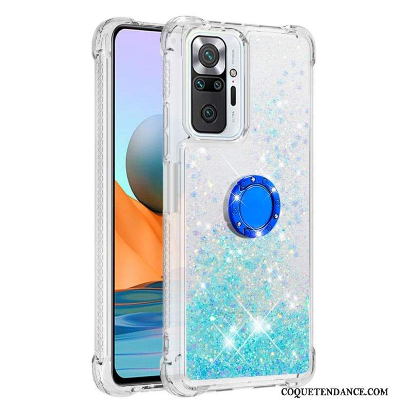 Coque Xiaomi Redmi Note 10 Pro Paillettes avec Anneau-Support