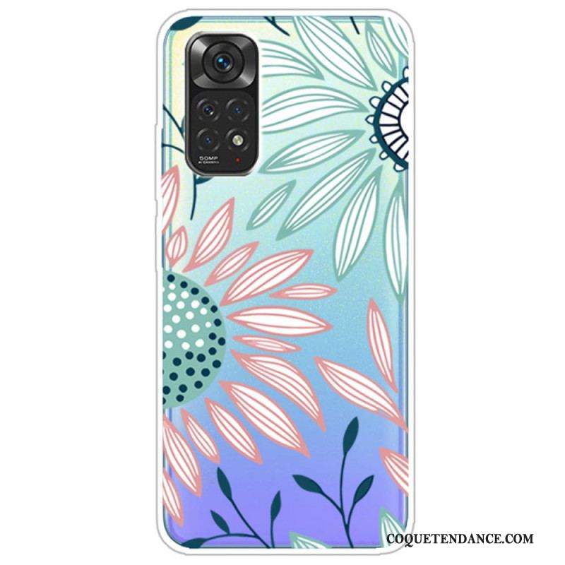 Coque Xiaomi Redmi Note 11 / 11s Transparente Fleur