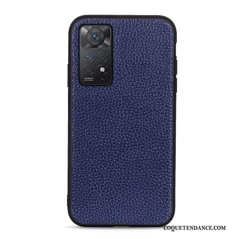 Coque Xiaomi Redmi Note 11 Pro / Note 11 Pro 5G Véritable Cuir Litchi