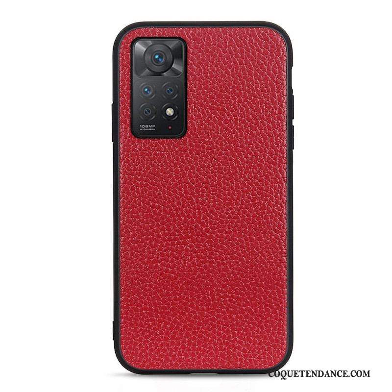 Coque Xiaomi Redmi Note 11 Pro / Note 11 Pro 5G Véritable Cuir Litchi