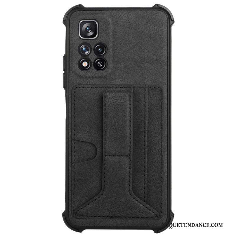 Coque Xiaomi Redmi Note 11 Pro Plus 5G Cuir Support et Porte-Cartes