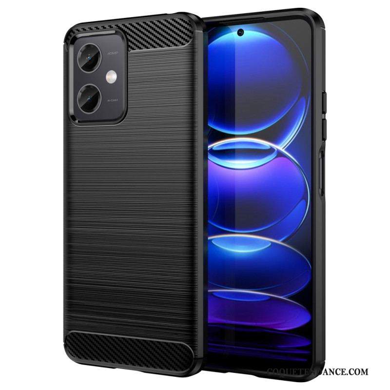 Coque Xiaomi Redmi Note 12/Poco X5 5G Fibre Carbone Brossée