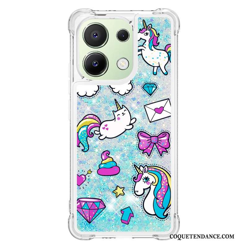 Coque Xiaomi Redmi Note 13 4G Paillettes Motif Cartoon