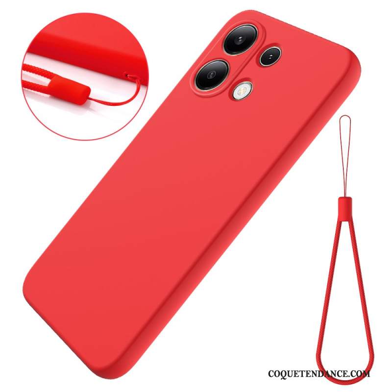 Coque Xiaomi Redmi Note 13 4G Silicone Liquide à Lanière