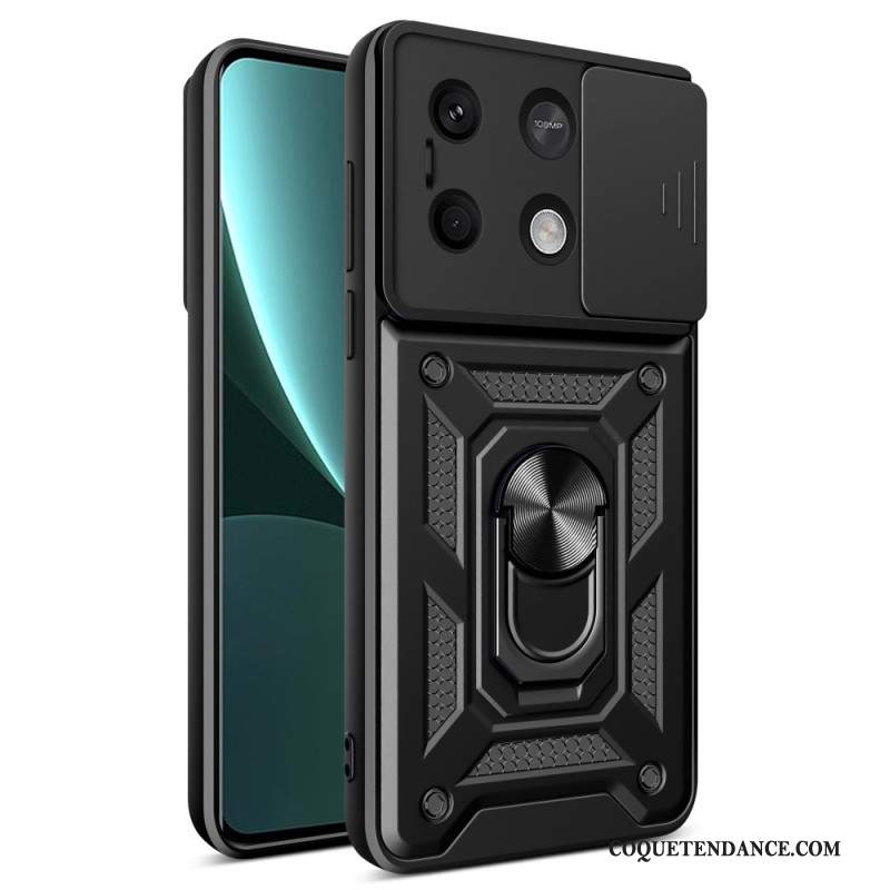 Coque Xiaomi Redmi Note 13 5G Anneau-Support et Protection Coulissante pour Objectif