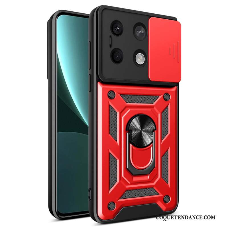 Coque Xiaomi Redmi Note 13 5G Anneau-Support et Protection Coulissante pour Objectif