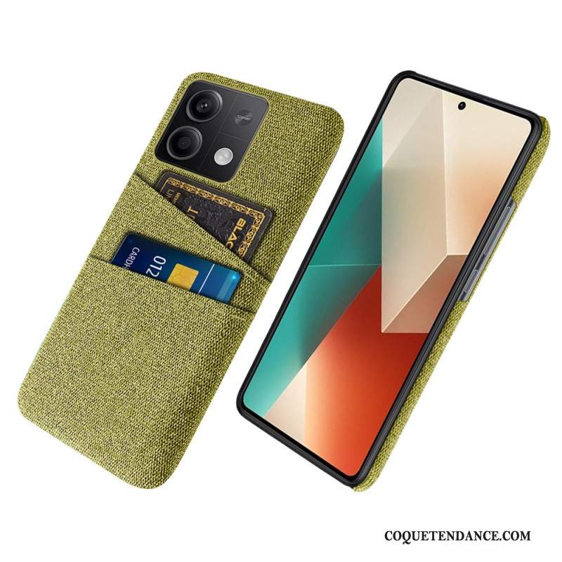 Coque Xiaomi Redmi Note 13 5G Tissu Double Porte-Cartes