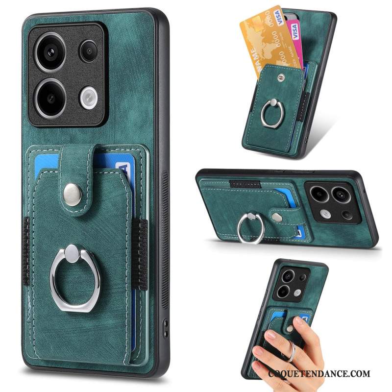 Coque Xiaomi Redmi Note 13 Pro 5G / Poco X6 5G Porte-Cartes et Anneau-Support