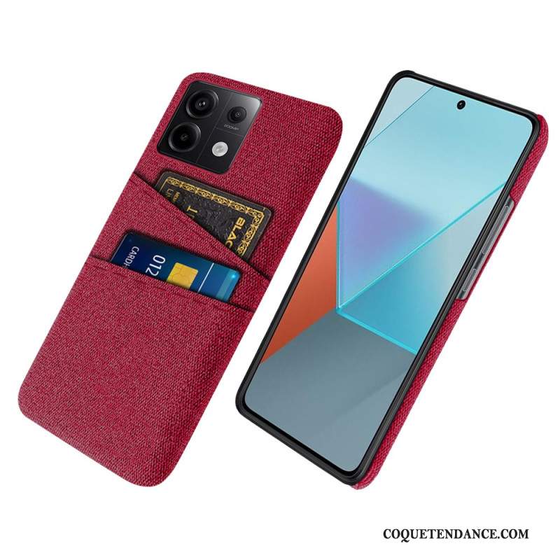 Coque Xiaomi Redmi Note 13 Pro 5G / Poco X6 5G Tissu Double Porte-Cartes