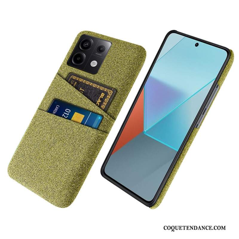 Coque Xiaomi Redmi Note 13 Pro 5G / Poco X6 5G Tissu Double Porte-Cartes