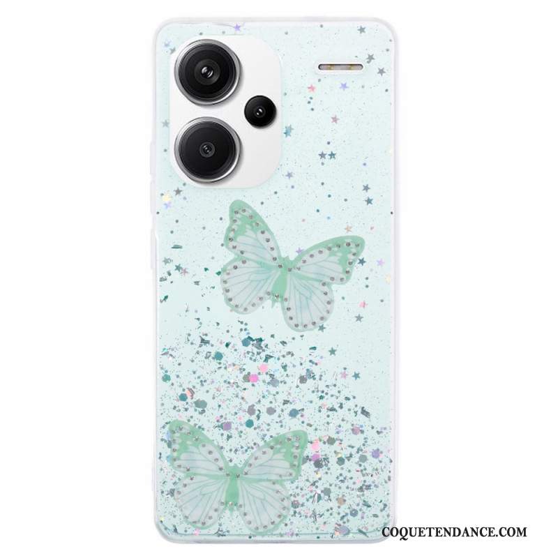 Coque Xiaomi Redmi Note 13 Pro Plus 5G Papillons Paillettes