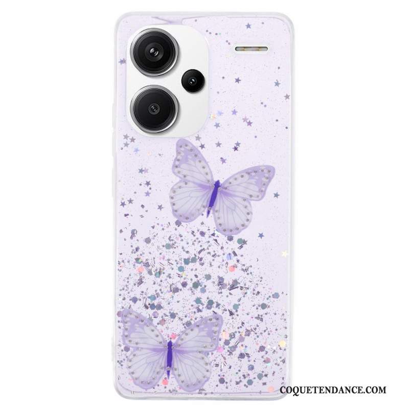 Coque Xiaomi Redmi Note 13 Pro Plus 5G Papillons Paillettes