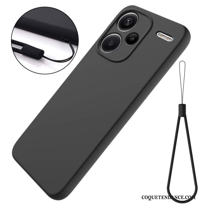 Coque Xiaomi Redmi Note 13 Pro Plus 5G Silicone Liquide à Lanière