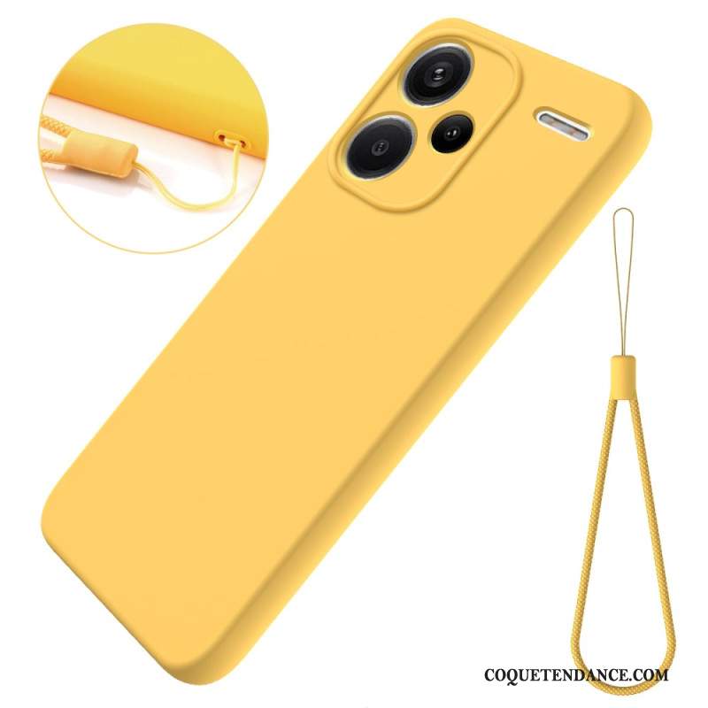 Coque Xiaomi Redmi Note 13 Pro Plus 5G Silicone Liquide à Lanière