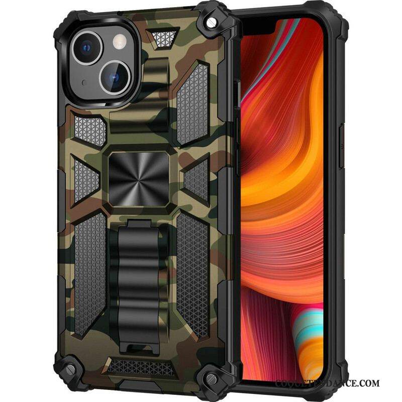 Coque iPhone 13 Pro Max Camouflage Support Amovible