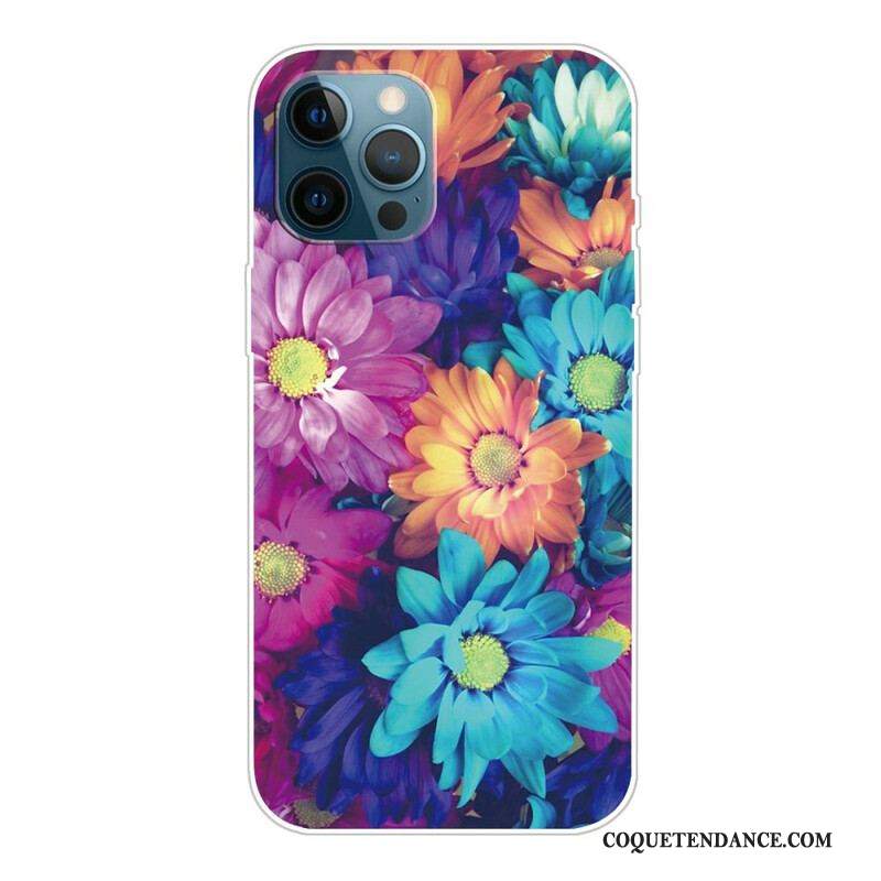 Coque iPhone 13 Pro Max Flexible Fleurs