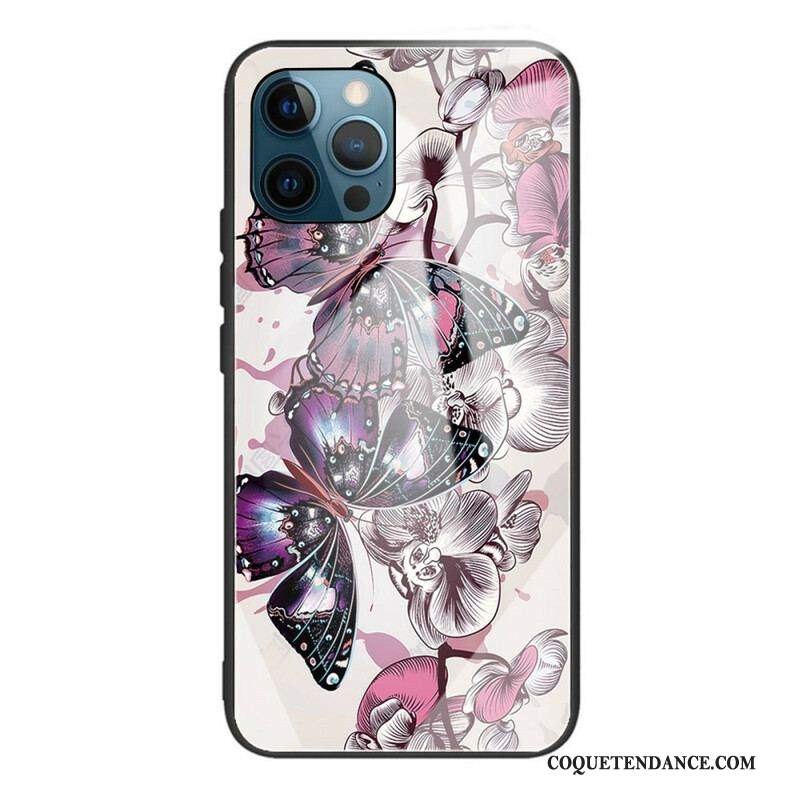 Coque iPhone 13 Pro Max Verre Trempé Variation Papillons