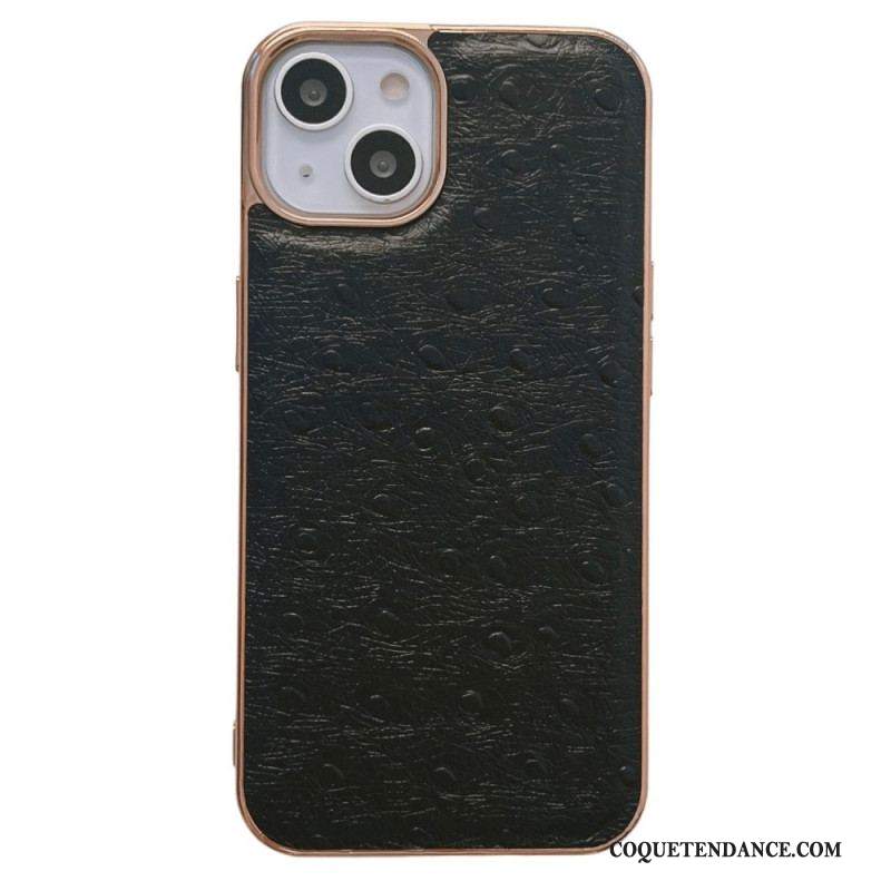 Coque iPhone 14 Cuir Véritable Texturé