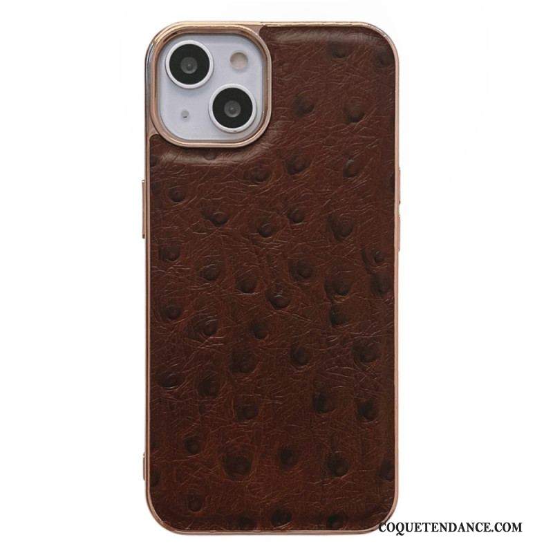 Coque iPhone 14 Cuir Véritable Texturé