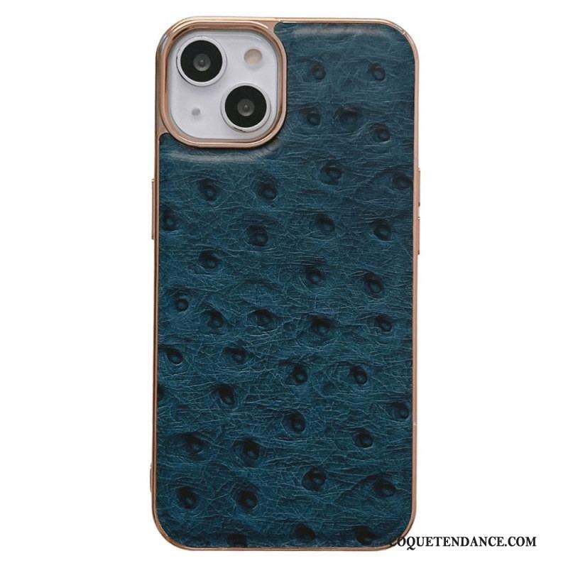 Coque iPhone 14 Cuir Véritable Texturé