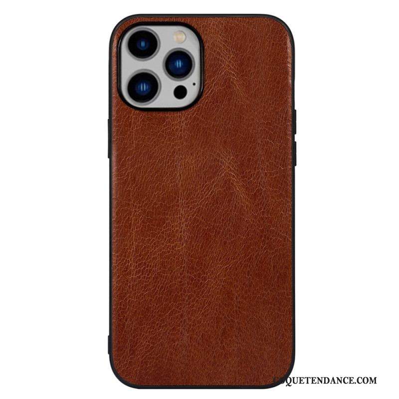 Coque iPhone 14 Plus Cuir Véritable