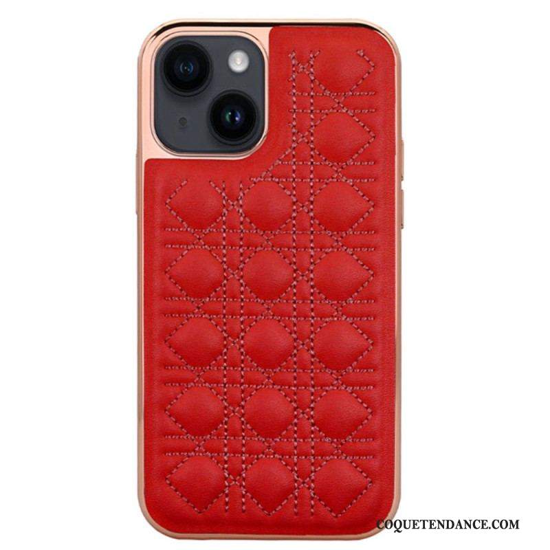 Coque iPhone 14 Plus Effet Cuir Couture VIETAO