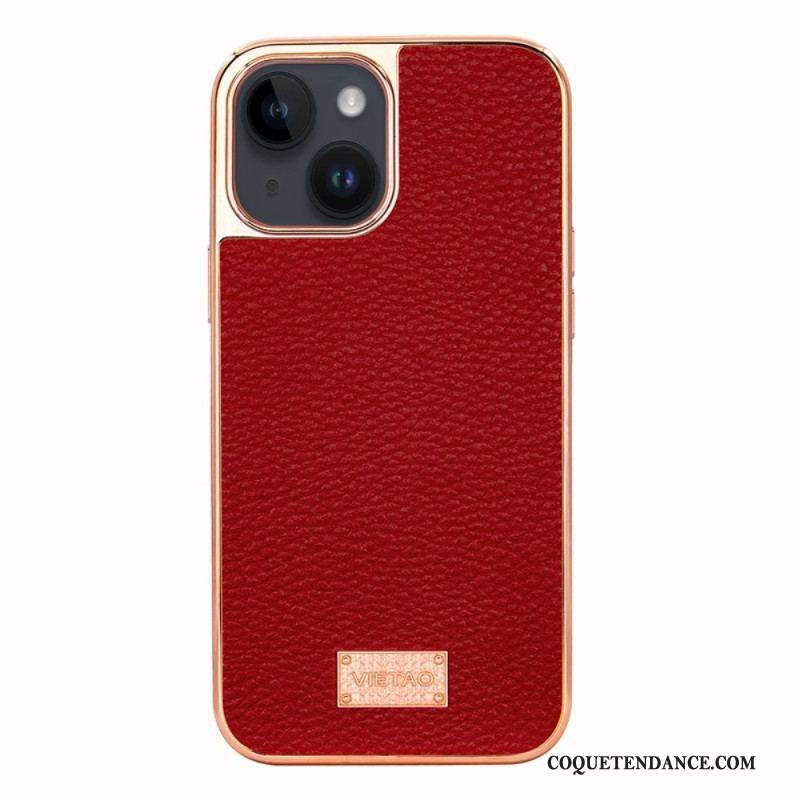 Coque iPhone 14 Plus Effet Cuir Litchi VIETAO