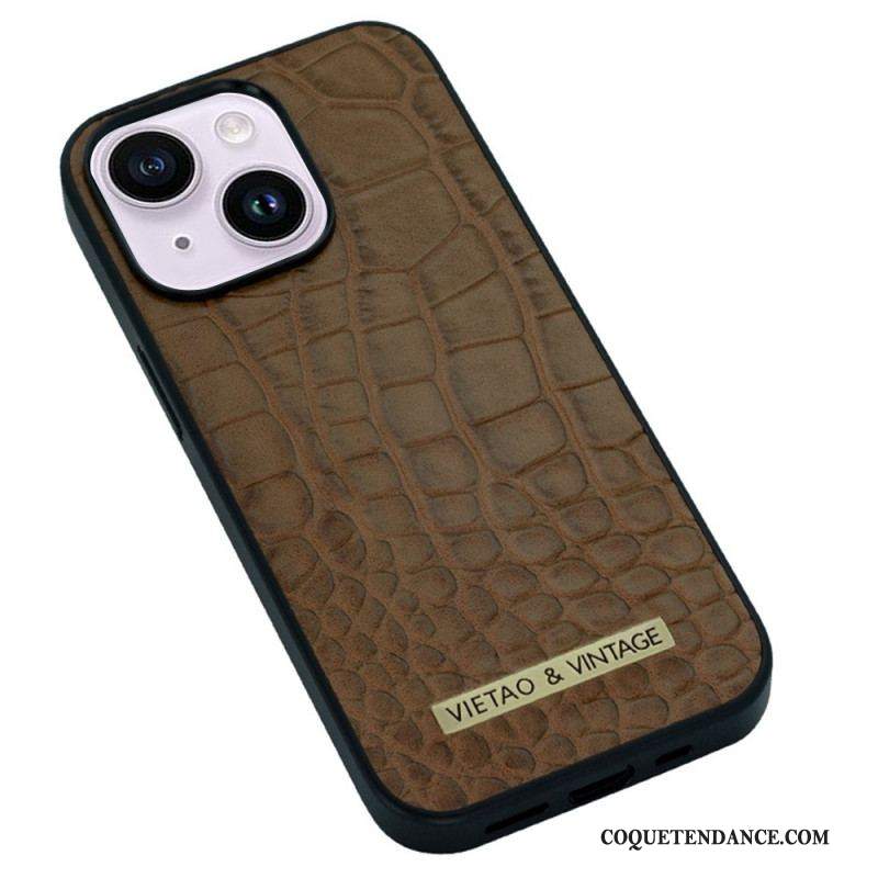 Coque iPhone 14 Plus Effet Peau Crocodile VIETAO