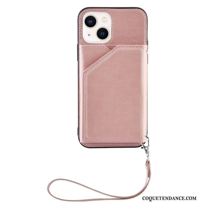 Coque iPhone 14 Porte-Cartes à Lanière