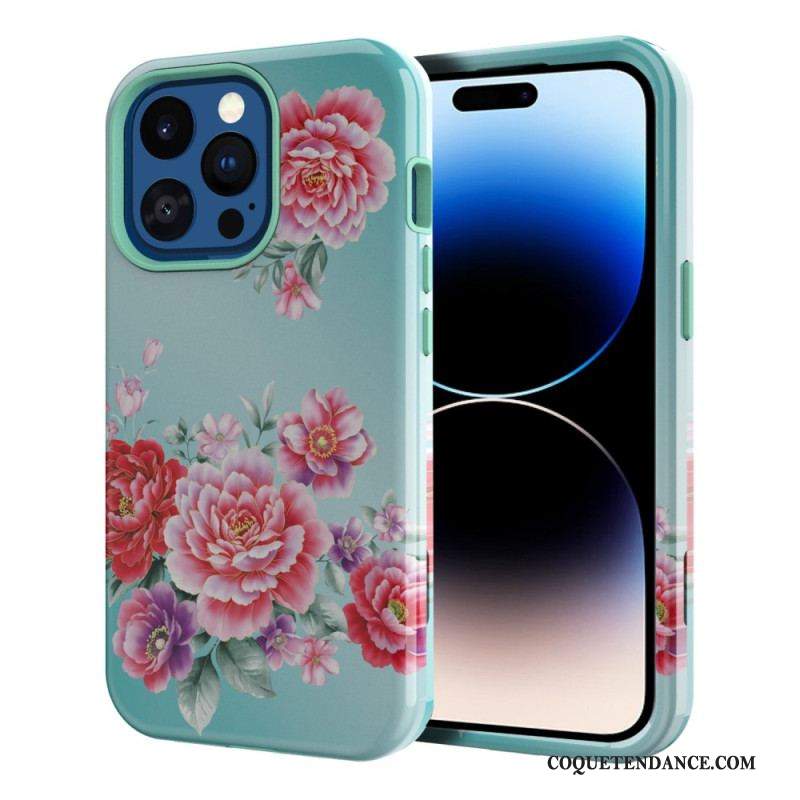 Coque iPhone 14 Pro Max Fleurs Vintage