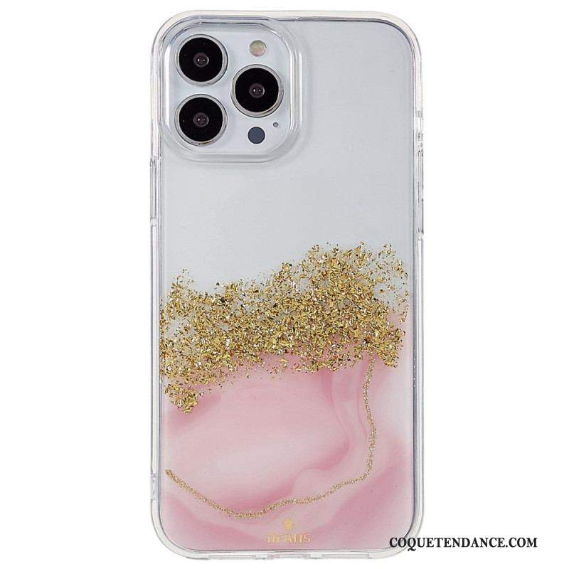 Coque iPhone 14 Pro Paillettes Art