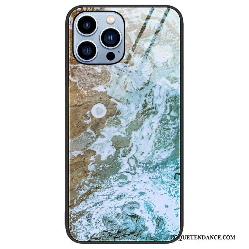 Coque iPhone 14 Pro Verre Trempé Marble Colors