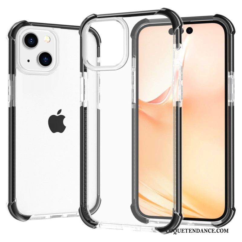 Coque iPhone 14 Transparente Rebords Colorés