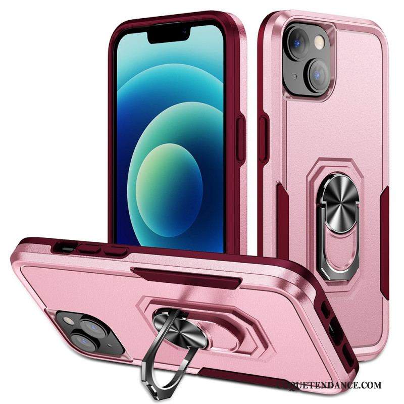 Coque iPhone 15 Plus Anneau-Support Bicolore