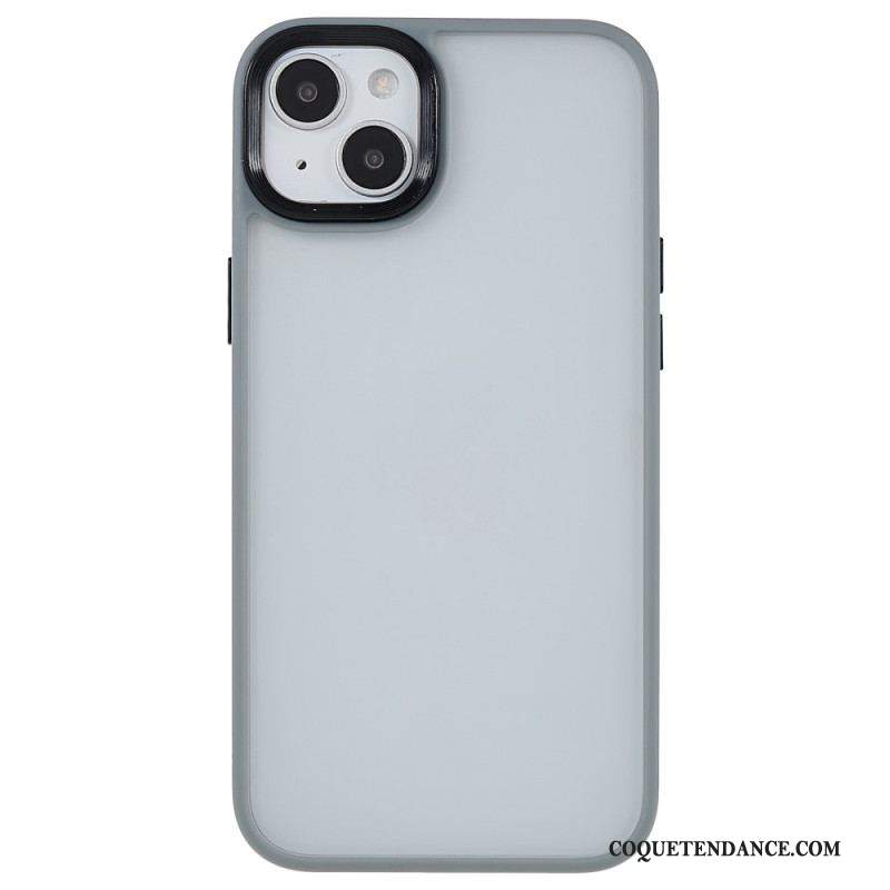 Coque iPhone 15 Plus Dos Acrylique et Rebords Silicone