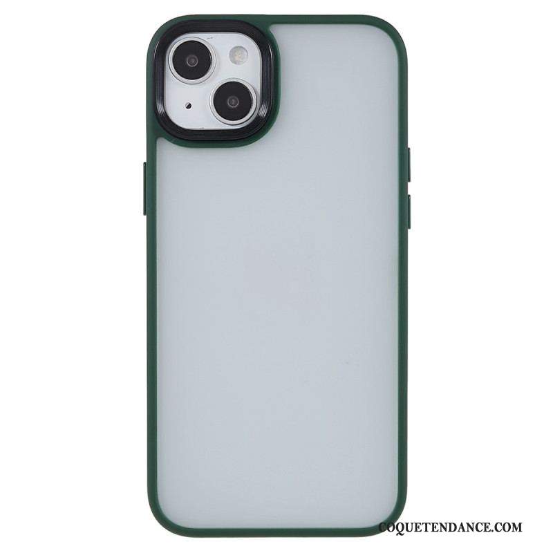 Coque iPhone 15 Plus Dos Acrylique et Rebords Silicone