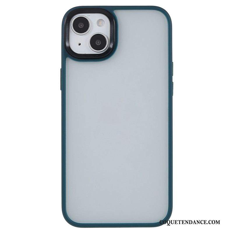 Coque iPhone 15 Plus Dos Acrylique et Rebords Silicone