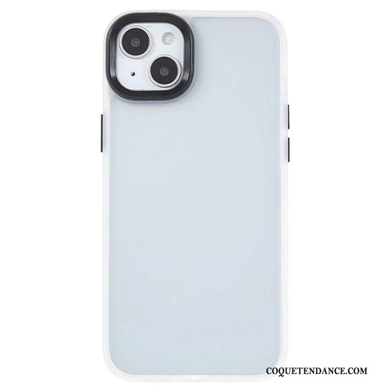 Coque iPhone 15 Plus Dos Acrylique et Rebords Silicone